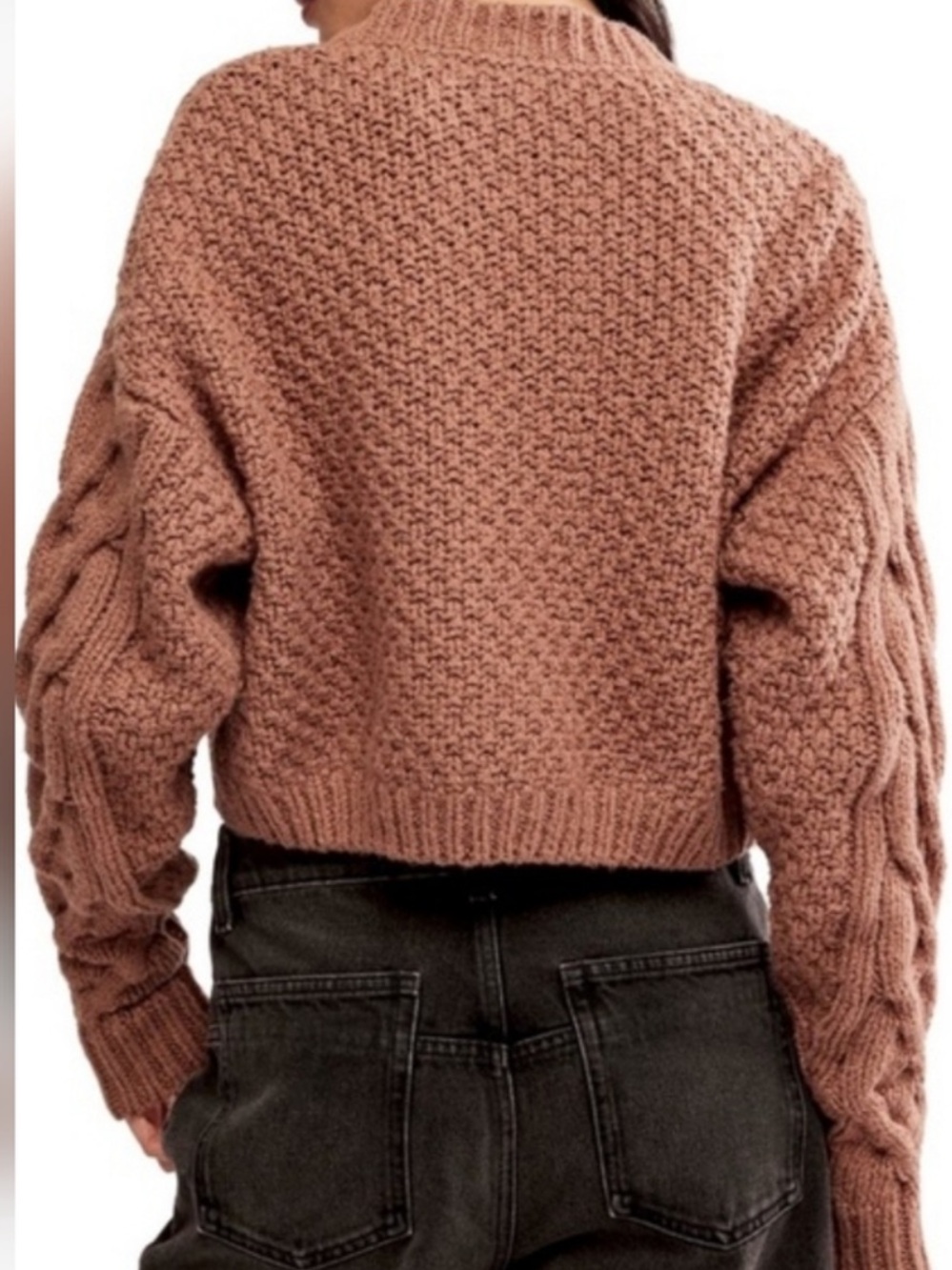 NWT! FP Free People Bonfire Cable Knit Cardi Sz XL - Picture 3 of 4